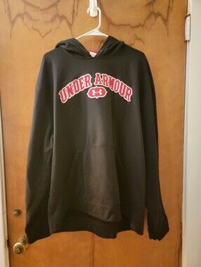 Under Armour Black Hoodie with Red Logo